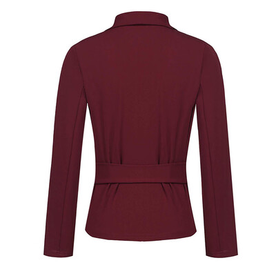 

Toponeto Women Long Sleeve Solid Cardigan Elegant With Belt Slim Coat