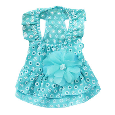 

Dog Lace Princess Dress Pet Clothes Spring Small Dog Skirt Summer Thin Section Romantic Wave Point Gauze Skirt Pet Clothing