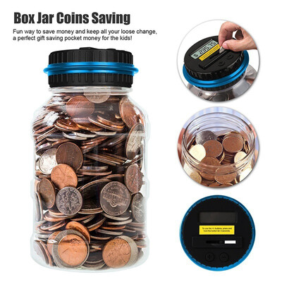 

Large Digital LCD Screen Automated Coin Counting Save Money Box Coins Bank Electronic Coin Counting Jar Coin Collection Box