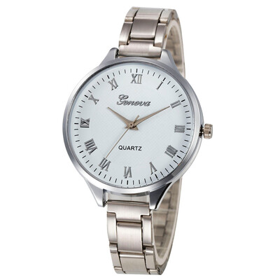

Geneva Women Watches Luxury Brand Fashion Casual Stainless Steel Ladies Quartz Baracelet Wristwatch Clock Gift Relojes Mujer 533