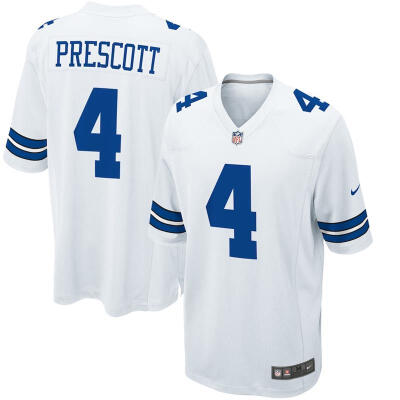 

Youth Football Jersey Dallas Cowboys Dak Prescott White Game Jersey