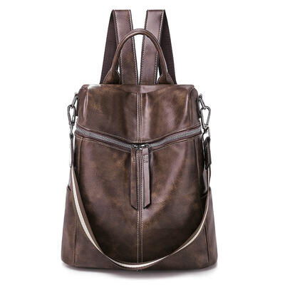 

Fashion Backpack Female New PU Shoulder Bag Women Casual Soft Leather Large Capacity Backpack For Teenager Girls School