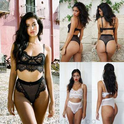 

Women Sexy Lingerie Lace Bra High Waist Dress Underwear Babydoll Sleepwear