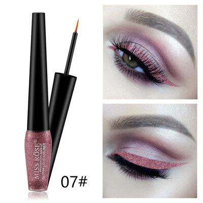 

MISS ROSE Glitter Metallic Liquid Eyeshadow Waterproof Shimmers Eye Cosmetics