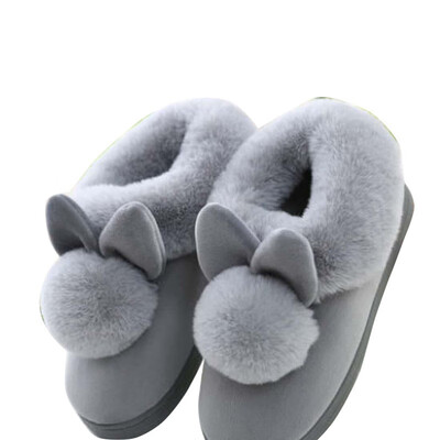 

CHUNNUANYANG Rabbit ears home shoes autumn&winter slippers 12319