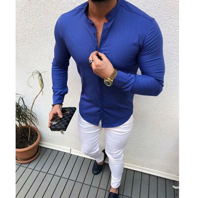 

SUNSIOM Mens Slim Fit V Neck Long Sleeve Muscle Tees T-shirt Casual Shirts Tops Blouse