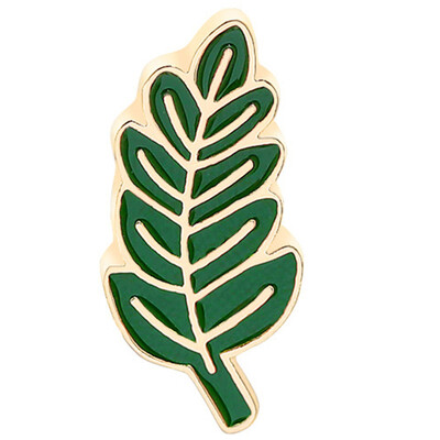 

Cartoon Forest Green Leaf Brooch Flower Fish Tree Maple Leaf Enamel Brooch Pin Jeans Clothes Badge Decoration