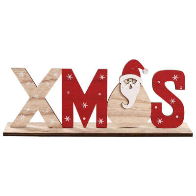 

Wooden Letters Sign Santa Claus Snowman Snowflakes Christmas navidad Party Home Decorations Xmas Gift