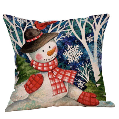 

Tailored Christmas Christmas Snowman Cushion Cover Throw Pillow Case Sofa Bed Home Decor