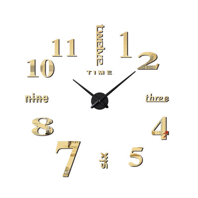 

〖Follure〗NEW Acrylic Modern 3D DIY Large Wall Clock Surface Sticker Home Office Art Decor