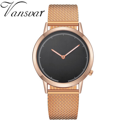 

RM vansvar Casual Quartz Plastic Leather Band Newv Strap Watch Analog Wrist Watch