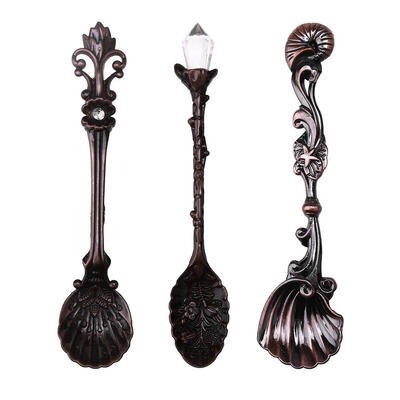 

3pcs Coffee Ice Cream Spoon Metal Alloy Teaspoon Kitchen Tableware