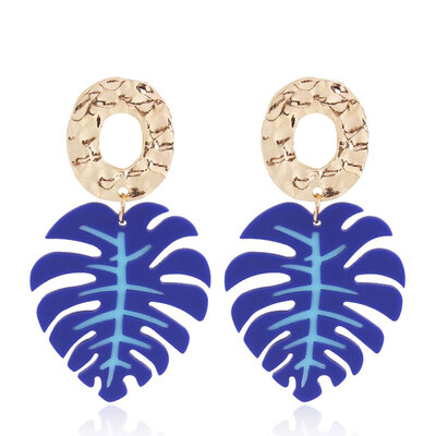 

Solememo New Hot ZA Bohemian Vintage Leaf Design Drop Earrings Tropical Plant Statement Dangle Earrings Aretes De Mujer E3550