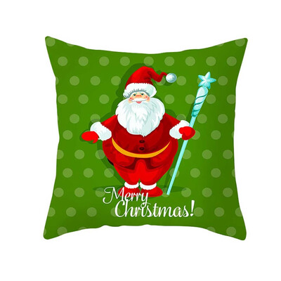 

Tailored Christmas Pillow Case Glitter Polyester Sofa Throw Cushion Cover Home Decor