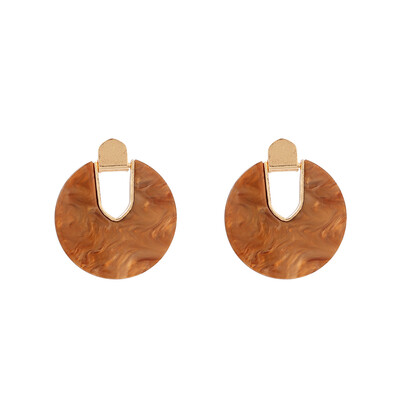 

AOTEMAN 2019 new arrive colorful Leaves Resin dangle Earrings Wholesale ZA big Vintage Statement earring for women