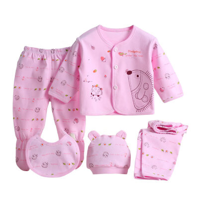 

5pcssetNewborn Baby 0-3M Clothing Set Brand Baby Boy Girl Clothes 100 Cotton Cartoon Underwear LH6s