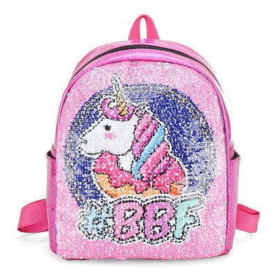 

Unicorn small backpack Sequin Backpack Childrens Cute Girls Fashion Travel Secondary Cartoon Cartoon Cartoon