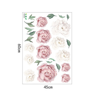 

〖Follure〗Peony Rose Flowers Wall Sticker Art Nursery Decals Kids Room Home Decor Gift