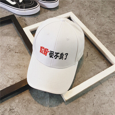 

Hat girl with embroidered cap tide male student hip-hop hat street personality springsummer fashion eaves baseball cap