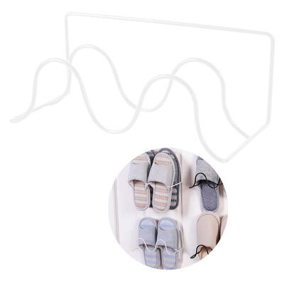 

Gobestart Double-layer Shoes Holder Wall Mount Slipper Hanging Shelf Organizer Living Room