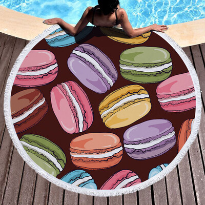 

Gobestart 1 PC Round Beach Pool Home Shower Towel Blanket Table Cloth Yoga Mat