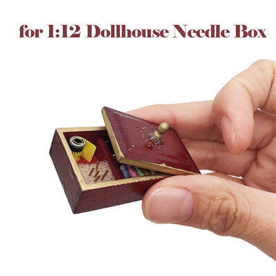 

Siaonvr Dollhouse Miniature Needlework Kit Sewing Supply Needle Box Tools Accessory 112
