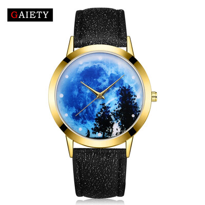 

GAIETY Fashion Women Watches Female Starry Sky Dial Leather Quartz Wrist Watch Montre Femme Ladies Watch reloj mujerbayan kol