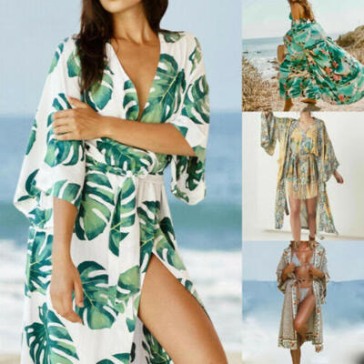 

Women Floral Loose Vintage Kimono Cardigan Boho Wrap Shawl Coat Jacket Blouse