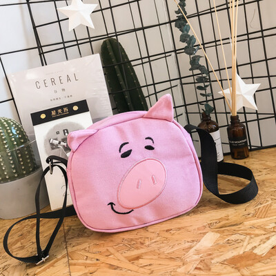 

Cute bag female Messenger bag cute small bag shoulder bag student slung Japanese cartoon funny pig bag small bag canvas