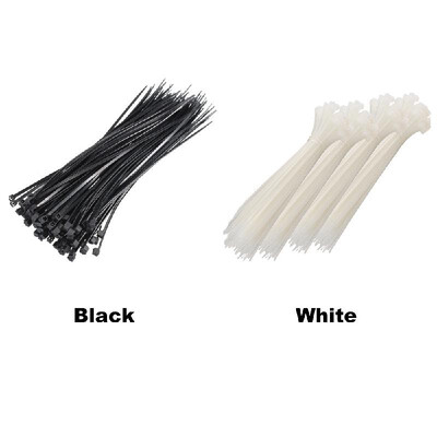

100pcs Practical 25 200mm Self Locking Nylon Cable Ties Wire Plastic Binding Belts Fastening Zip Cord Wrap