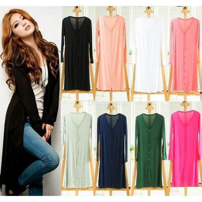 

Womens Casual Long Knitwear Jumper Cardigan Coat Wraps Loose Sweater Outwear New
