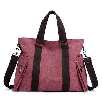 

Canvas bag lady fashion mother Lady Bag Handbag Shoulder slanting bag recreational travel bag large capacity