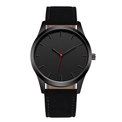 

HONHX Fashion Large Dial Military Quartz Leather Men Watch