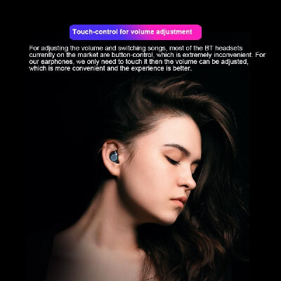 

X6 Pro BT V50 Stereo Earphone TWS-Wireless Headsets Mini In-Ear HIFI Sound Music Sports Earphones IPX6 Waterproof with Rechargeab