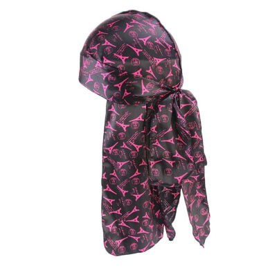 

MenWomen Silk Laser Polyester Bandana Hat Durag Rag Tail Headwrap Headwear
