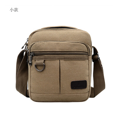 

Mens canvas bags inclined handbag Korean version fashion leisure 100 sets mens bags business small handbag inclined handbag rece