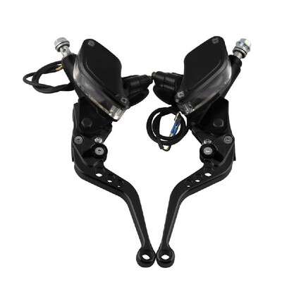 

Universal Motorcycle 78" 22mm Dual Hydraulic Brake Clutch Master Cylinder Reservoir Lever Set