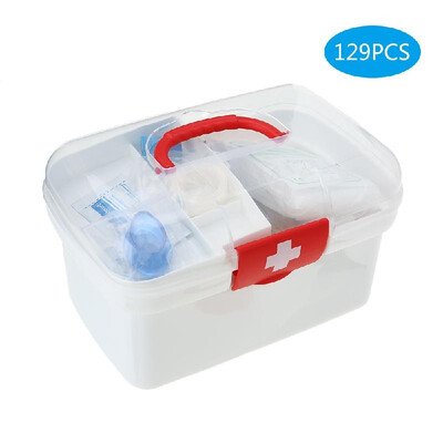 

129PCS All Purpose First Aid Kits Box for Home Car Outdoor Family Emergency Medicine Storage Box Organizer Set FDA Approved