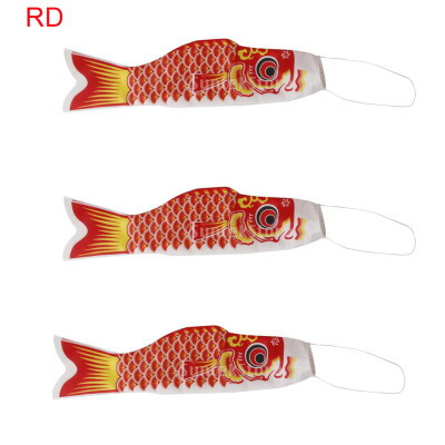 

Toponeto 3PCS Japanese Carp Windsock Streamer Fish Flag Kite Home Outdoors Hanging Decoration