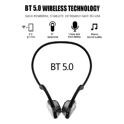 

R9 Bone Conduction Headset Wireless Bluetooth 50 Earphone IPX5 Waterproof Neck-strap Outdoor Sports Music Headphone Hands-free w