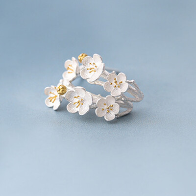 

Cherry Blossom stud earrings for women Lovely Flower earrings female birthday gifts New Fashion Female