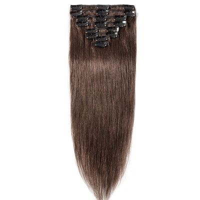 

100 Real Human Hair Clip in Human Hair Extensions Full Head Hair Extensions Remy Human Hair Silky Straight 8 Pieces