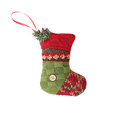 

Christmas Stocking 12CM Sock Santa Claus Candy Gift Bag Xmas Tree Hanging Decor New Merry Christmas Gifts