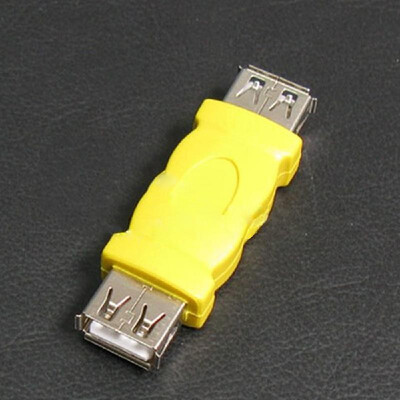 

Yellow USB Type A Female to Female Converter Adapter