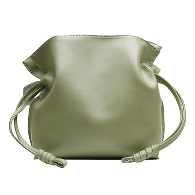 

Solid Color Shoulder Handbags Women PU Leather Drawstring Crossbody Bags