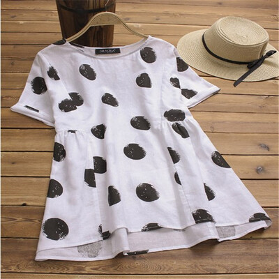 

Starmoon Womens Plus Size Summer O Neck Blouses Loose Baggy Tops Tunic T Shirts