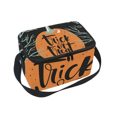

ALAZA Lunch Box Insulated Lunch Bag Large Cooler Trick Or Treat Halloween Tote Bag