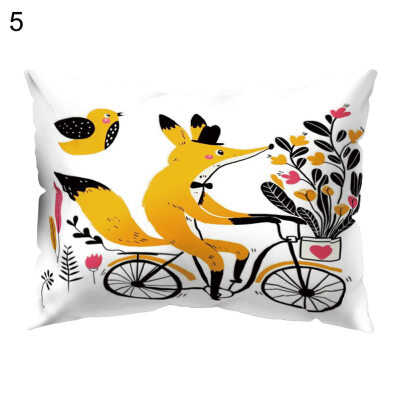 

Scenery Fox Eagle Letters Pillow Case Cushion Cover Sofa Bed Car Cafe Supply