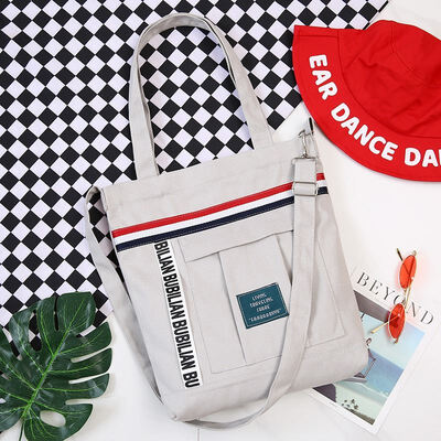 

2019 Brand Designer Canvas Bags Fashion Women Large-Capacity Shoulder Bags Casual Reusable Shopping Bags Dirt-Proof Handbags