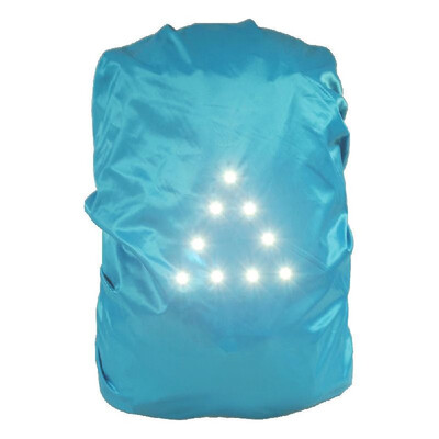 

9LED Safety Security Waterproof Backpack Bag Rain Cover 30-40L